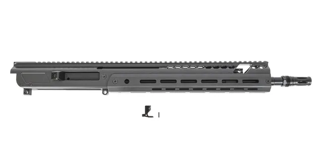 PSA JAKL 14.5" Rifle length Upper Assembly 5.56 NATO 1:7 Nitride w/Knurled CH, BCG & Rearden Flash Hider, Smoke