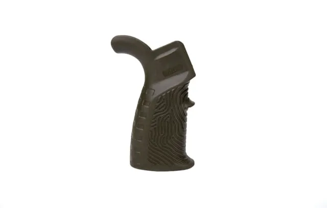 DLG Tactical AR15 Rubberized Grip w/ Beavertail Fingerprin Green