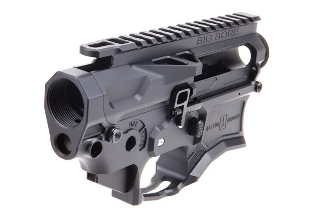 Ascend Armory AR-15 Matched Billet Receiver Set - 6061 Big Bore Shield Deflector