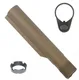 Guntec USA AR-15 Mil-Spec Buffer Tube w/End Plate and Castle Nut Flat Dark Earth