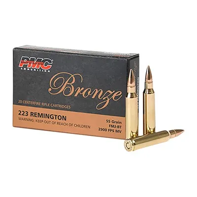 Boat Tail Bronze 223 Remington 55gr Full Metal Jacket 20/Box