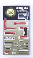 Guntec USA AR-15 Builders Kit w/Ambidextrous Safety Anodized Red