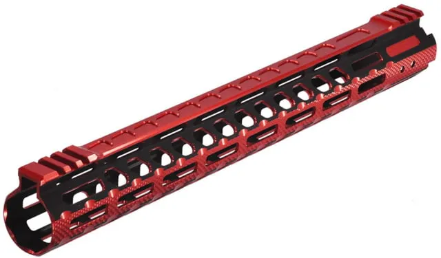 UTG Pro M-LOK AR15 15in Ultra Slim Rail Black/Red