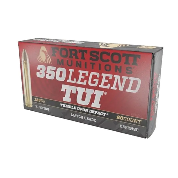Fort Scott Munitions Tumble Upon Impact .350 Legend 125 gr SCS 20rds Rifle Ammo for Powerful Performance