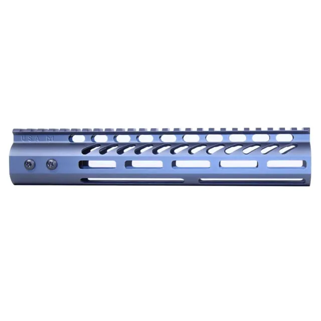 Guntec USA Ultra Lightweight Thin M-LOK System Free Floating Handguard w/Monolithic Top Rail 10in Grey