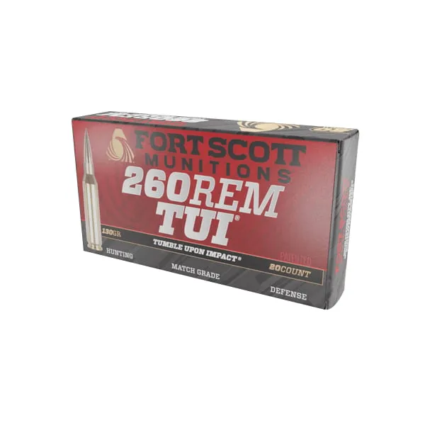 Fort Scott Munitions Tumble Upon Impact .260 Remington 130 gr SCS 20rds Rifle Ammo for Effective Shooting