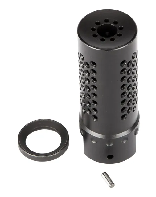 Spikes Tactical Dynacomp Extreme 1/2-28 Muzzle Brake, 5.56, Black Nitride