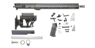 Luth-AR Bull Rifle Kit Minus Lower Receiver w/ Collapsible Stock .223 26in 16in Bull Carbine 1x9 1/2x28 Picatinny KeyMod A2 Anodized Manganese