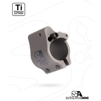 AR-15 Clamp On Titanium Adjustable Gas Block .936" Gray