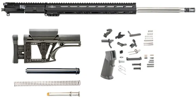 Luth-AR 24 in Bull Rifle kit minus Lower Receiver w/fixed stock M-LOK Black Rifle