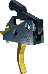 OpticsPlanet Exclusive Rise Armament OPMOD RA-240 Hex Enhanced Rifle Trigger AR-15 3.5lb Pull Gold