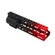 Tiger Rock AR-15 Angle Cut Clamp On M-LOK 7in Handguard Black Base Cerakote Gradient Red Medium