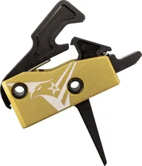 TRYBE Defense V2 Single Stage Drop-In Trigger AR-15 Straight 3.5-4lb Pull Weight Gold