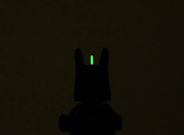Blitzkrieg Components AR-15 Spike Front Sight Post for MBUS Pro (Luminescent Green Stripe)