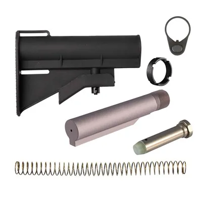 Brn AR-15 Two Position Collapsible Buttstock Kit, Black