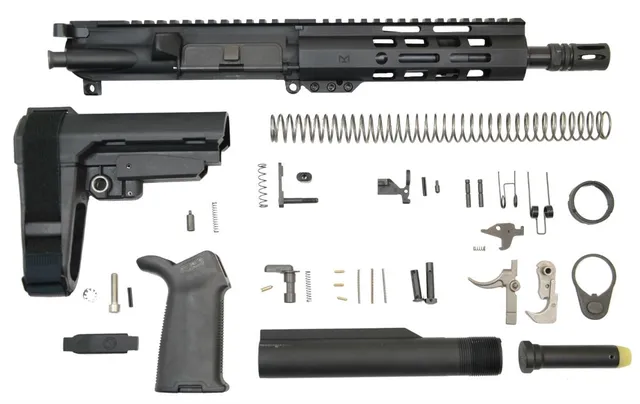 PSA 8.5" .300 AAC Blackout 1:7 Nitride 7" Lightweight M-LOK MOE+ EPT SBA3 Pistol Kit