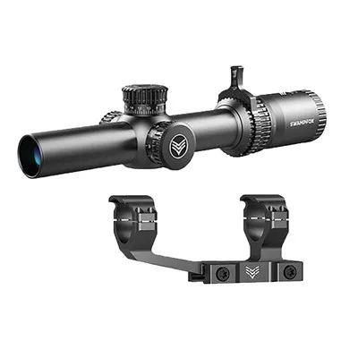 Illuminated Tomahawk LPVO 1-4x24mm SFP Ill Guerrilla Cross MOA BLK W/MT