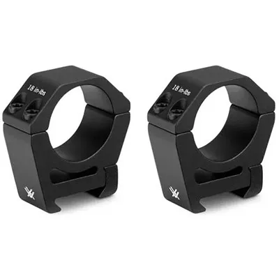 Sport Riflescope Rings 30mm High 1.1" Elevation Black 2-Pc