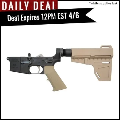 PSA AR-15 Complete Classic Shockwave EPT Pistol Lower, Flat Dark Earth - No Magazine - 5165448044