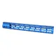 Guntec USA MOD LITE Skeletonized Series M-LOK Free Floating Handguard w/ Monolithic Top Rail 15in Anodized Blue