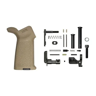 M5 Lower Parts Kit W/MOE Grip, No FCG For AR-308 FDE