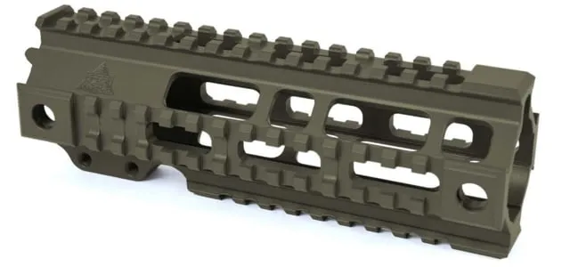 AT3 Tactical Pro Series Free Float Quad Rail AR15 Handguards 7in Carbine Length ODG