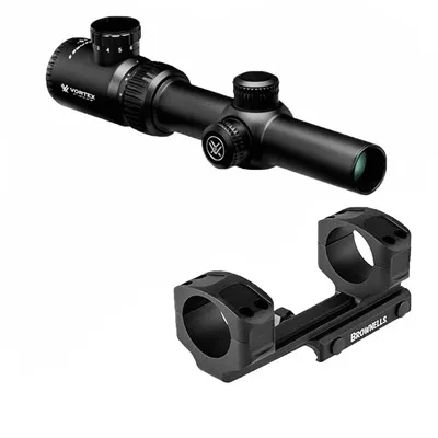 Reticle Crossfire II 1-4x24mm SFP Illum. V-Brite Black W/Mount