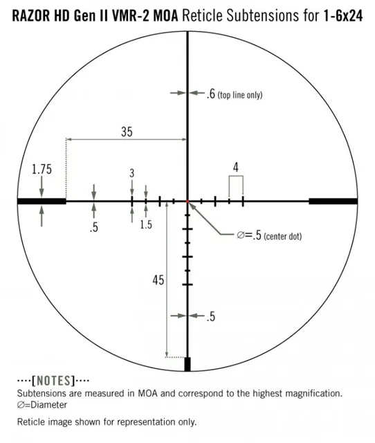 Vortex Razor HD Gen II-E Scope - 1-6x24 VMR-2 MOA