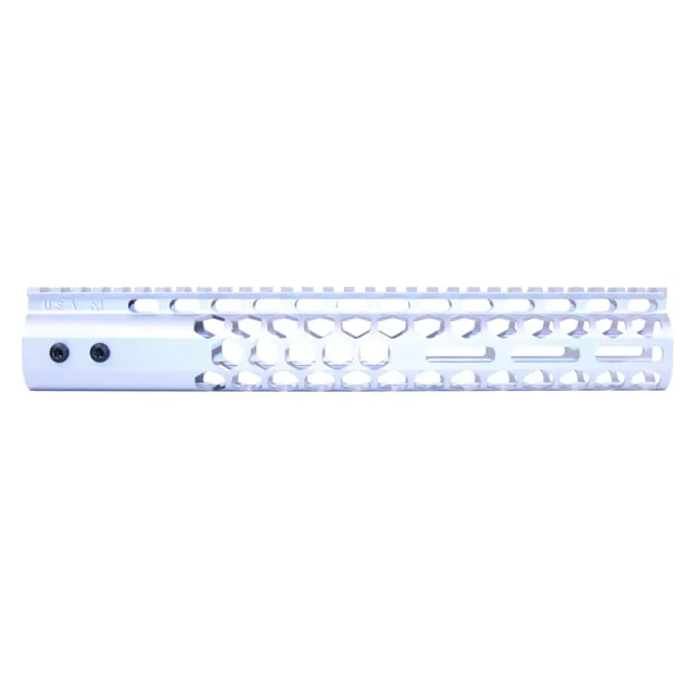 Guntec USA Air Lite Series AR-15 Honeycomb M-LOK Free Floating Handguard w/ Monolithic Top Rail 12in Anodized Clear