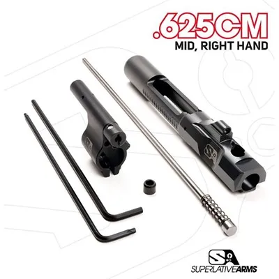 Adjustable Right Hand AR-15 Adj Piston System W/Clampon .625" Gas Block Mid RH