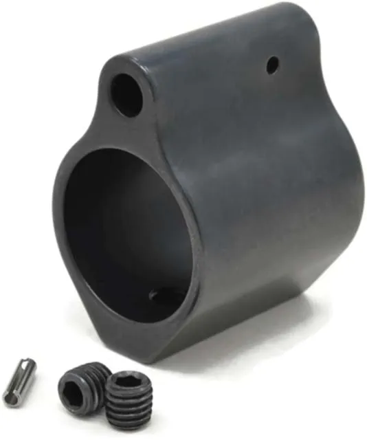 STNGR Low Profile Set Screw Gas Block for AR15/M4 .750in Black