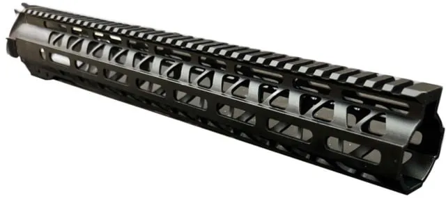 OpticsPlanet Exclusive Moriarti AR-15 15in M-LOK Diamond Cut Slim Profile Free Float Handguard Black