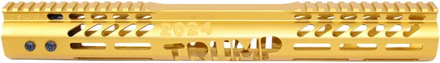 Guntec USA Limited Edition Trump Series M-LOK System Free Floating Handguard w/Monolithic Top Rail .308 Caliber 15in Anodized Gold