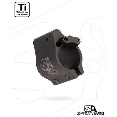 AR-15 Clamp On Titanium Adjustable Gas Block .625" Black
