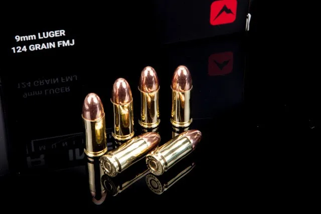 Rainier Munitions 9mm 124gr Factory New 50 Rd Box