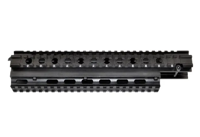 Sniper AR Style 2 Piece Front End Rail Length FN/FAL Tri Rail Handguard Black Large