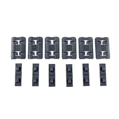 Rail Cover Type 2 M-LOK Polymer 1.5" For AR-15 Gray 6/Pack