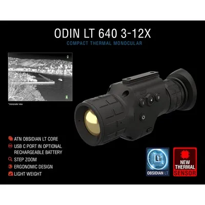 Odin LT 640 3-12x35mm Compact Thermal Viewer Black