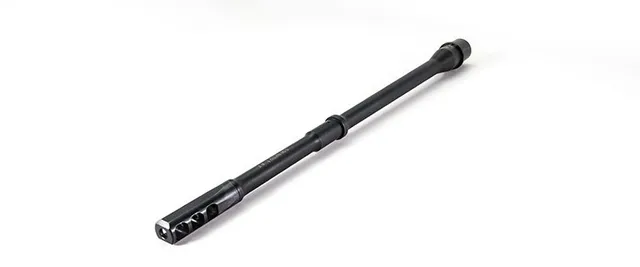 Faxon 14.5" Pencil 5.56 NATO Nitride Barrel with Slim 3 Port Muzzle Brake - 15A58M14NPQ-PMB3