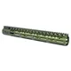 Guntec USA .308 Caliber Ultra Lightweight Thin M-LOK System Free Floating Handguard w/Monolithic Top Rail 15in Anodized Green