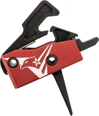 TRYBE Defense V2 Single Stage Drop-In Trigger AR-15 Straight 3.5-4lb Pull Weight Red