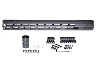 Presma AR-10 LR 308 Super Light M-LOK Series Free Float Handguards with Partial Top Rail 17in DPMS Low Profile Black
