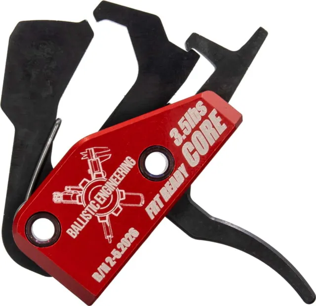 Ballistic Engineering Core Forced Reset Rifle Trigger Compatible Curved 3.5lb Red