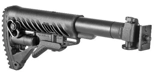 FAB Defense M4 Folding Collapsible Buttstock for VZ58 - Metal Joint Black fx-M4VZ