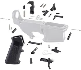 Tiger Rock AR-15 Lower Parts Kit w/ Standard Grip & Trigger Guard Black