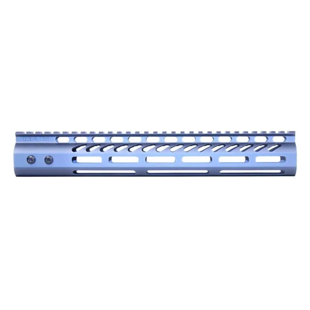 Guntec USA Ultra Lightweight Thin M-LOK System Free Floating Handguard w/Monolithic Top Rail 12in Grey