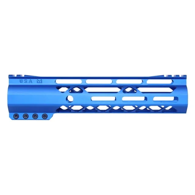 Guntec USA AIR-LOK Series M-LOK Compression Gen 2 Free Floating Handguard w/Monolithic Top Rail 9in Blue