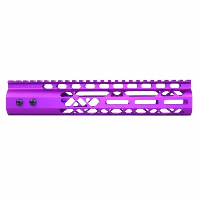 Guntec USA Air Lite M-LOK Free Floating Handguard w/Monolithic Top Rail 10in Purple