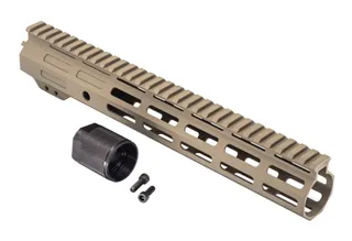 TRYBE Defense Magnesium Alloy Ultra Function Lightweight Handguard Full Top Rail M-LOK FDE 12in