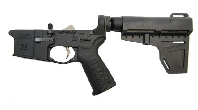 PSA AR-15 Complete MOE EPT Shockwave Pistol Lower - No Magazine - Black - 516447561
